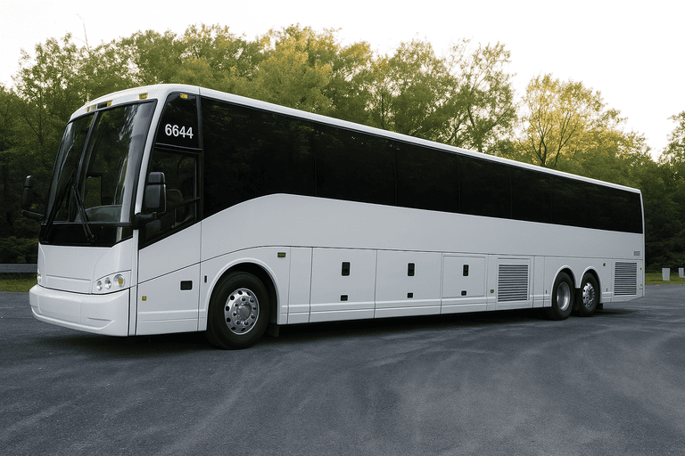 exterior of Charter Bus Rental Temecula coach bus